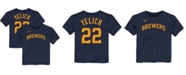 Nike Toddler Boys and Girls Christian Yelich Navy Milwaukee Brewers Player Name and Number T-Shirt